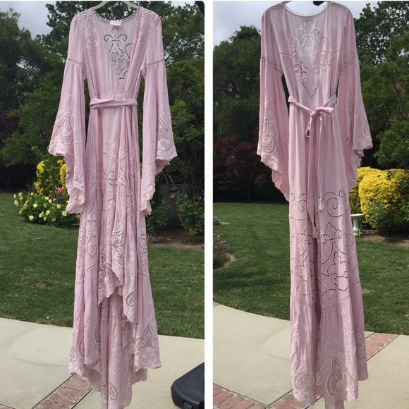 🌿 Spell Gwendolyn Gown Soft Pink • Size L - Picture 4 of 8